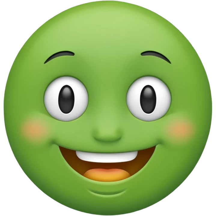 happy face emoji  Green colored emoji