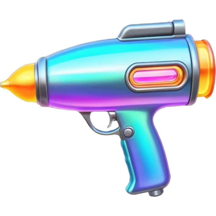 colorful plasma ray gun emoji