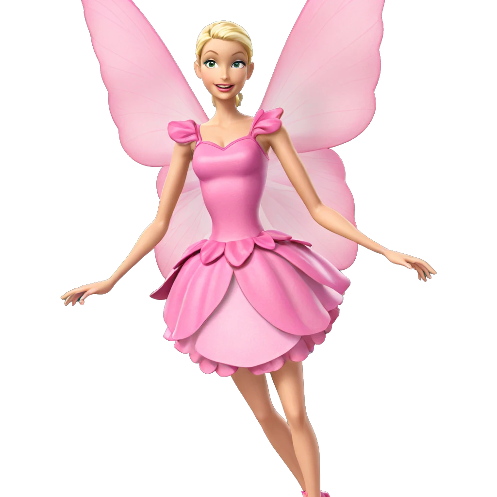 blonde fairy in pink dress emoji