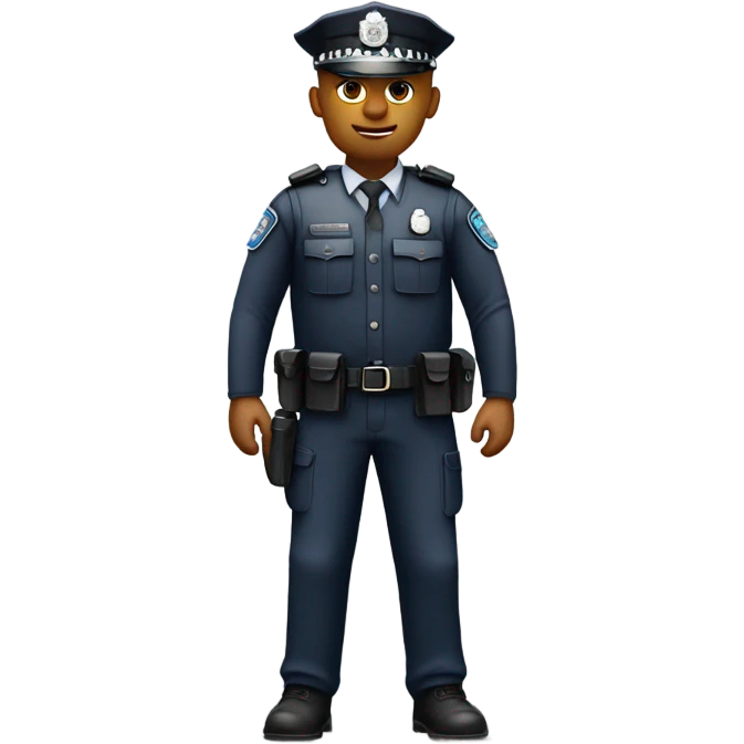 UK Police officer with stab vest - no hat full body emoji