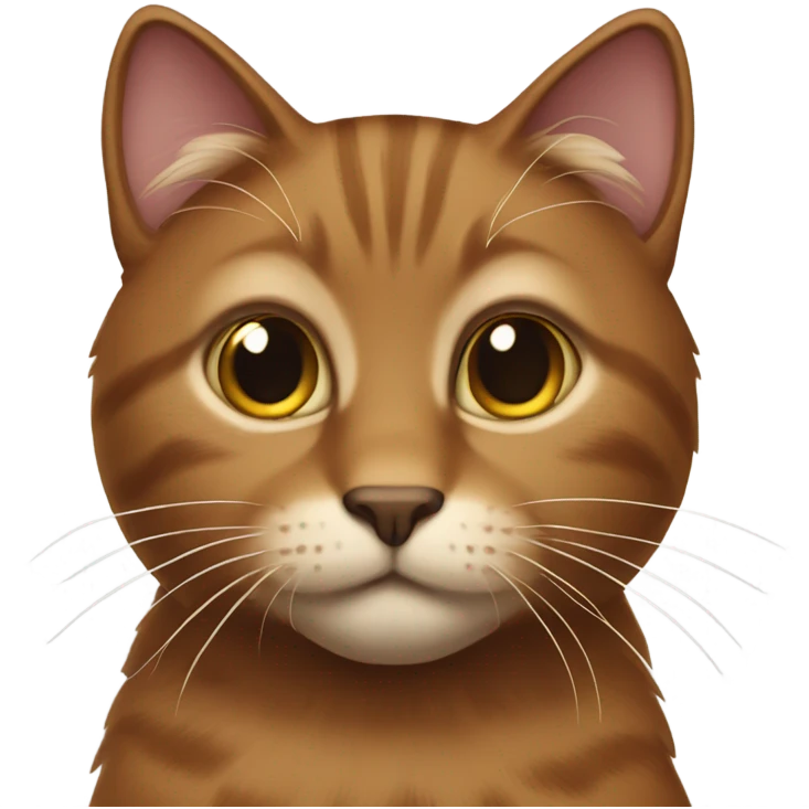 Brown mid quality cat emoji
