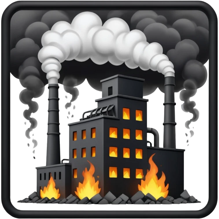 the blown-up power plant emoji