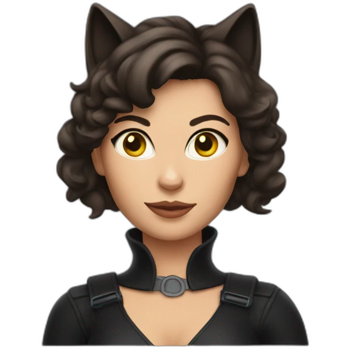 brunette cat woman emoji