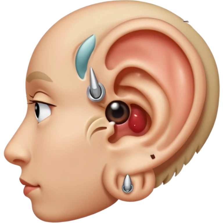 Ear with piercing emoji