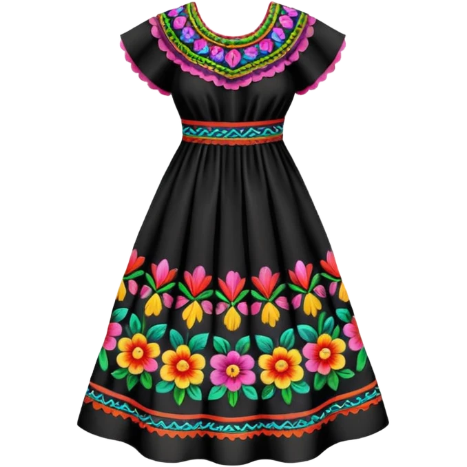mexican patterned dress emoji