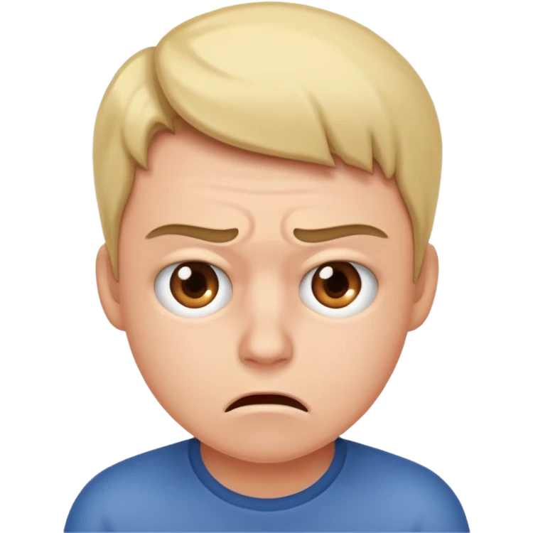 Frustrated and stubborn emoji