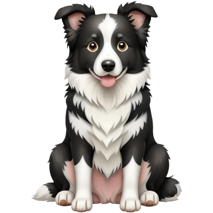 Merle Border Collie Sitting emoji