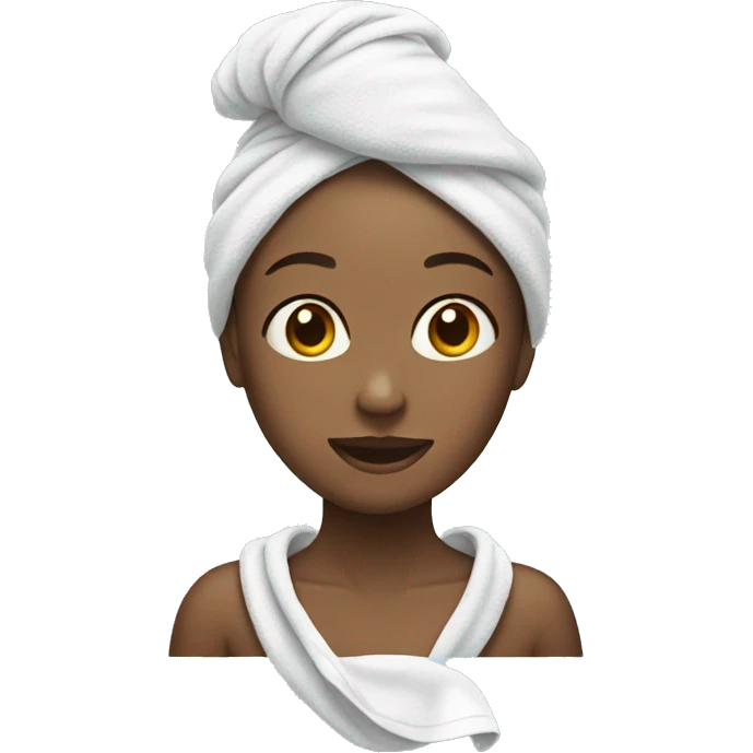Girl with a towel on her head  emoji