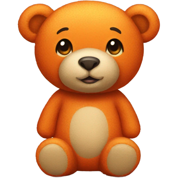Orange teddy bear emoji