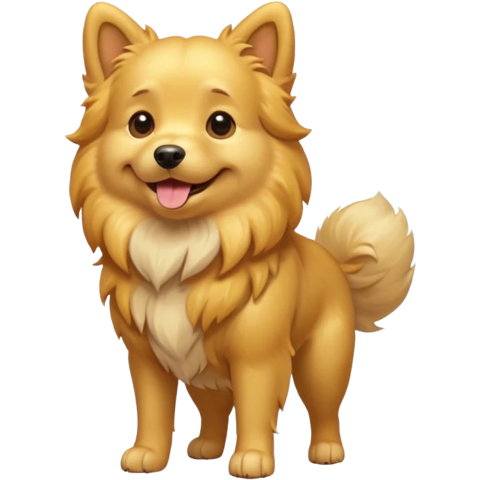 full body of golden dog emoji