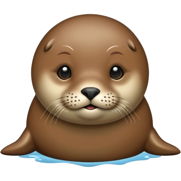 Brown haired seal emoji