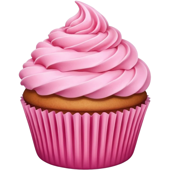 Cupcake with pink icing emoji
