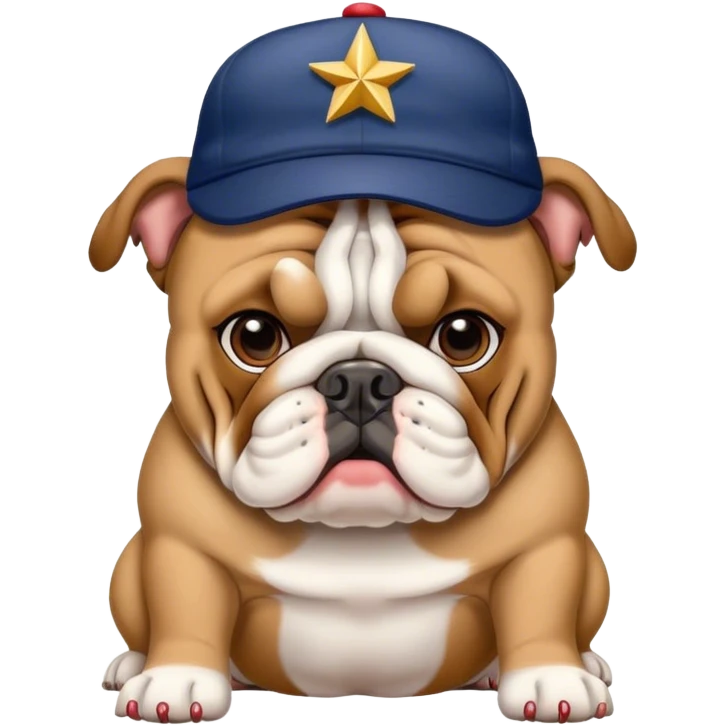 Make America great again hat on bulldog  emoji