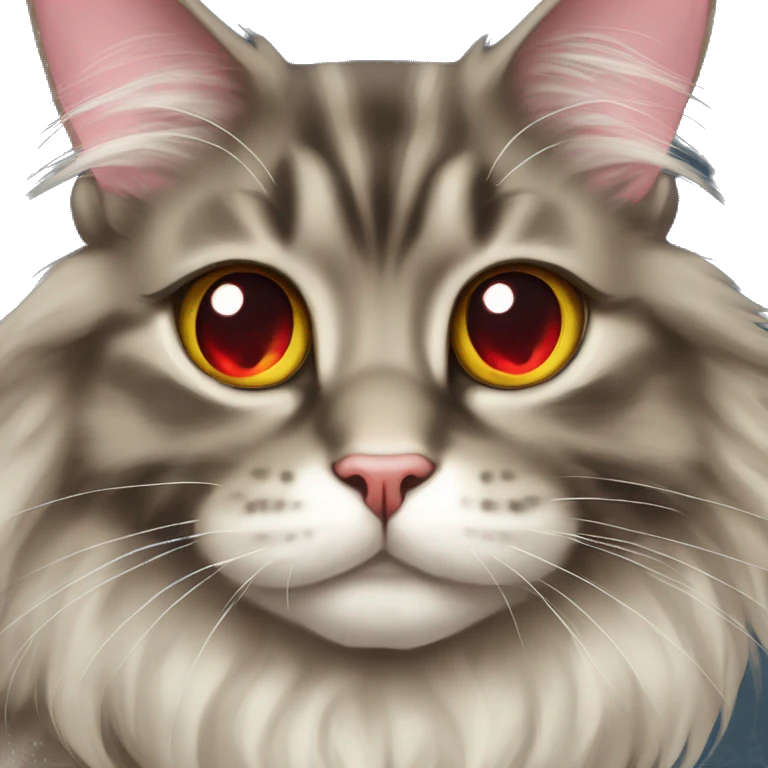 maine coon with heart eyes emoji