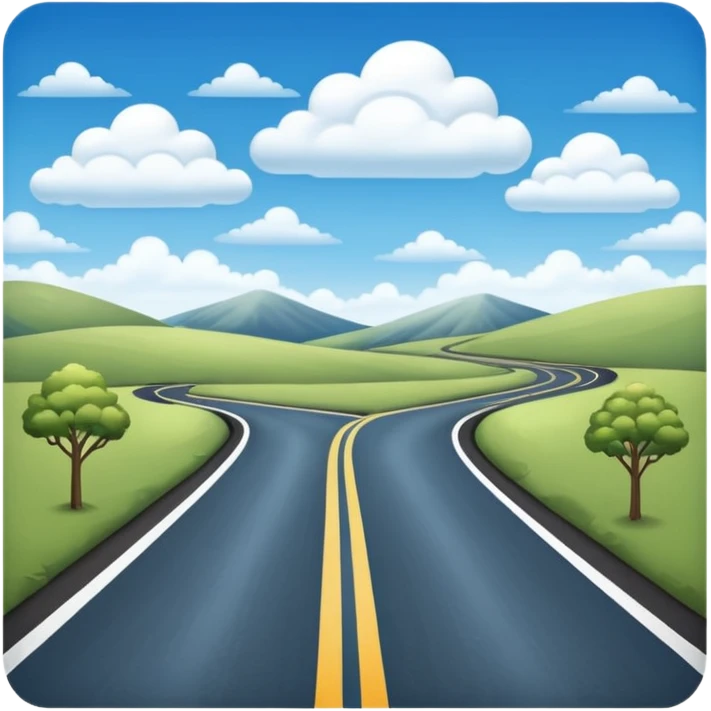 country sky background with road going into the distance emoji