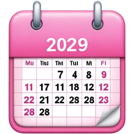 Pink calendar emoji