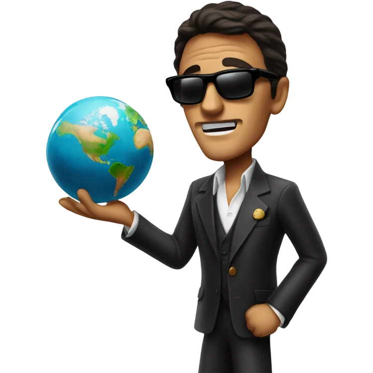Tony Montana sunglasses the world in his hands emoji