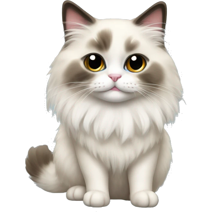 A Ragdoll Cat Wearing A Bow And TuTu emoji