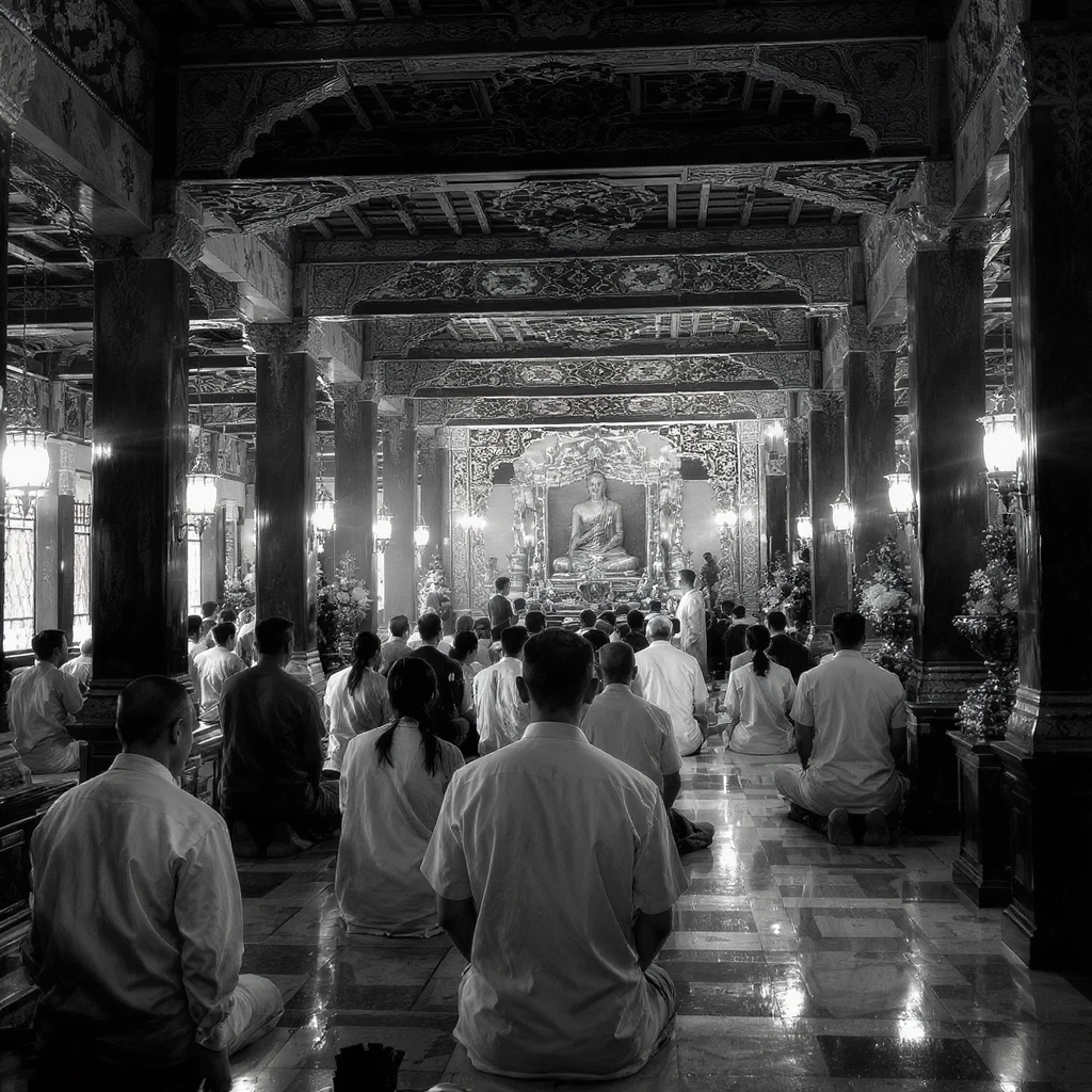 people praying in a Buddhist temple emoji