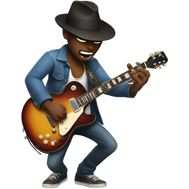 White blues Guitar Player emoji