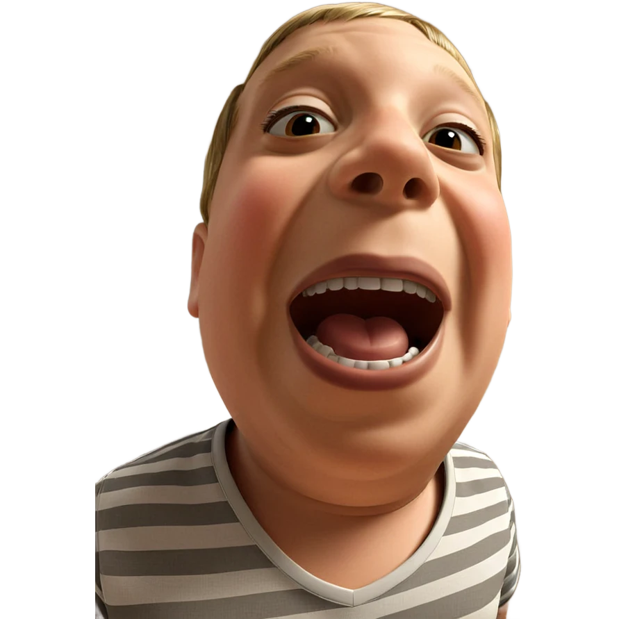 boy in striped shirt indoors emoji