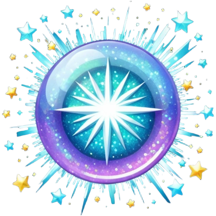 Glitter Cian Explosion emoji