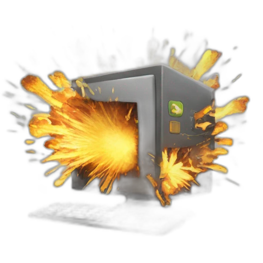computer exploding emoji