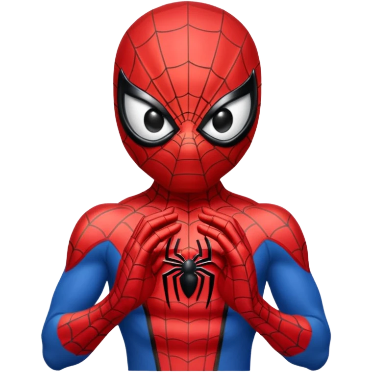 Spiderman qui met une bague a hello kity emoji