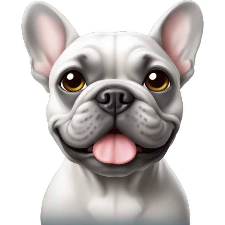 grey french bulldog emoji
