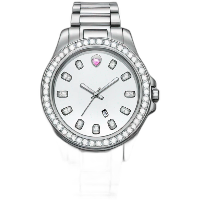 A shining diamond watch emoji