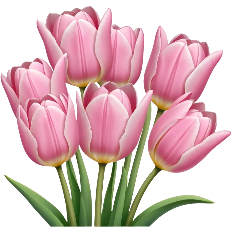 Cute boutique of light pink tulips  emoji