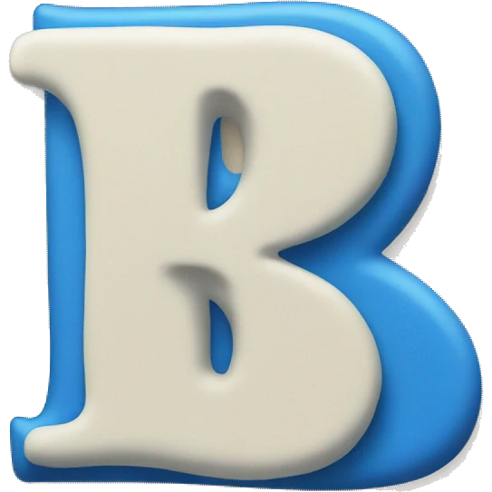 Letter "B" in a blue heart emoji