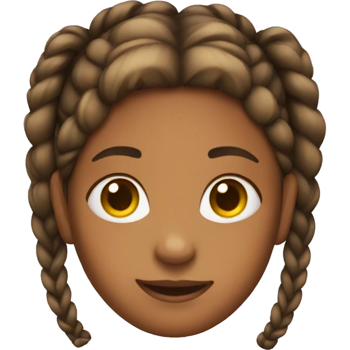 A girl with two braids  emoji