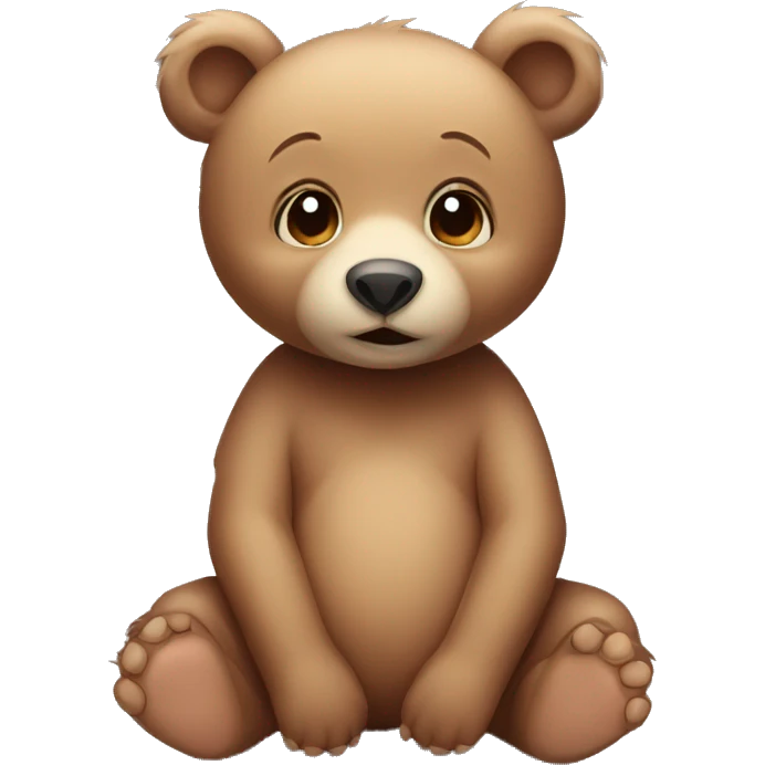 shy baby bear emoji