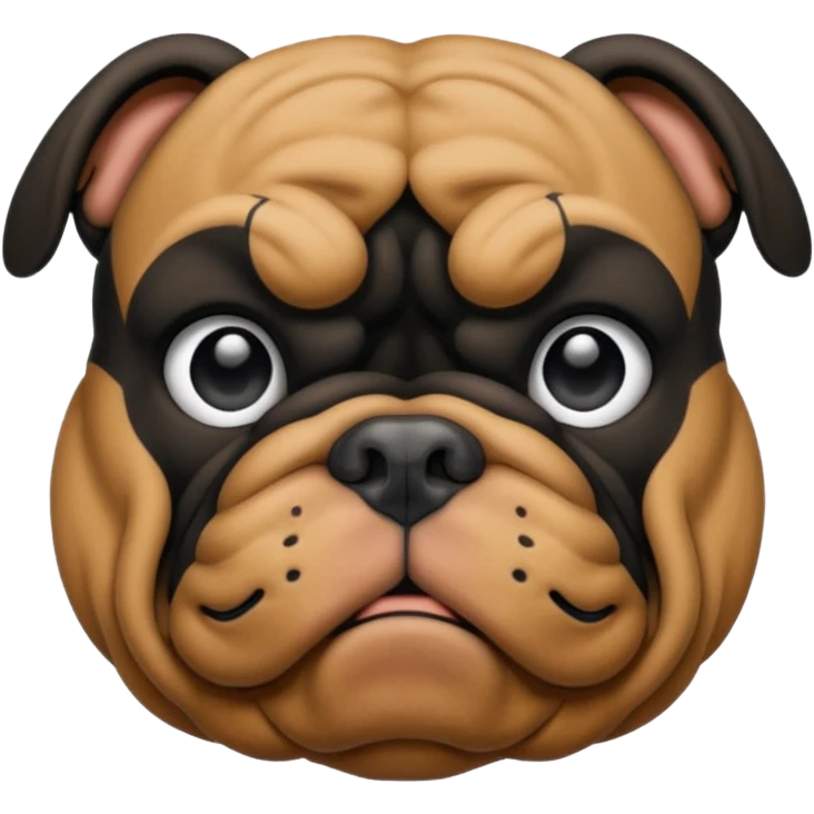 black bulldog Y3 emoji