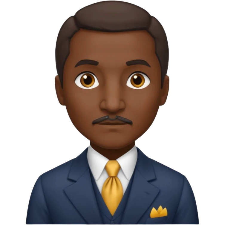 George Washington Carver with dark brown hair emoji