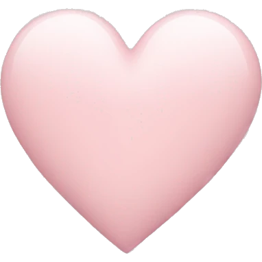 Pale pink heart emoji