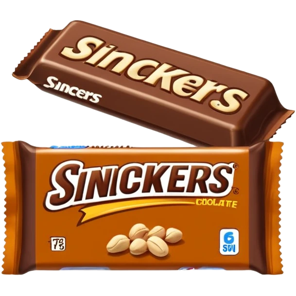 Snickers chocolate bar emoji