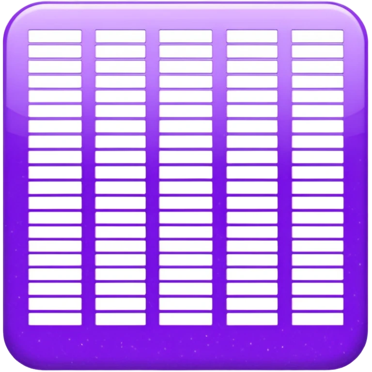 Glitter Purple and Cian spreadsheet paper list emoji