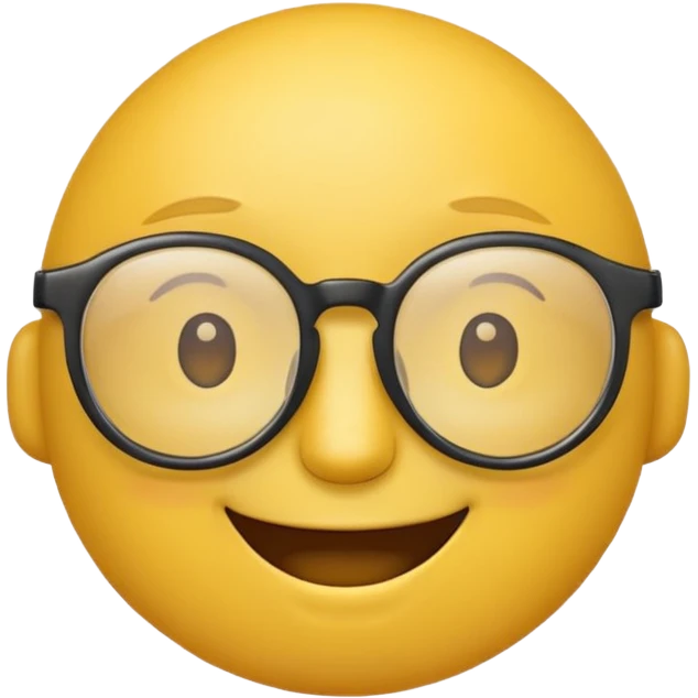 yellow emoji in glasses emoji