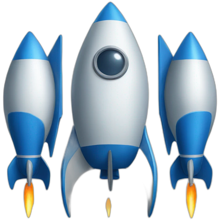 blue rocket emoji