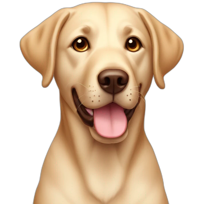 Chien labrador chocolat emoji