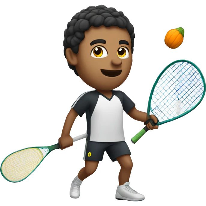Mihail playing squash emoji
