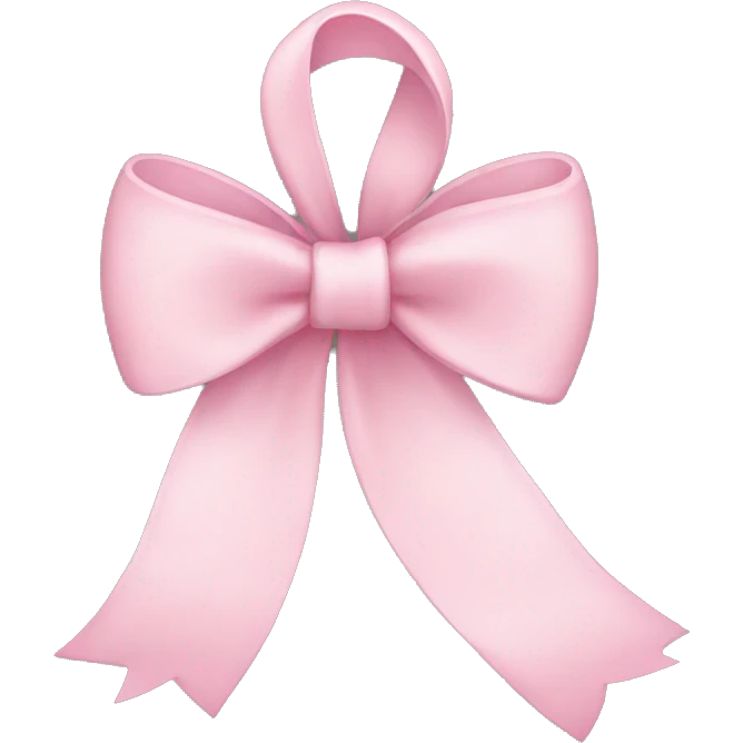 Light pink bows emoji