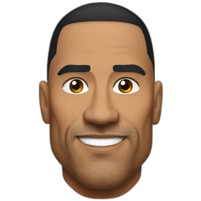 The rock eyebrow raised emoji