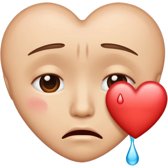 Crying face with heart emoji