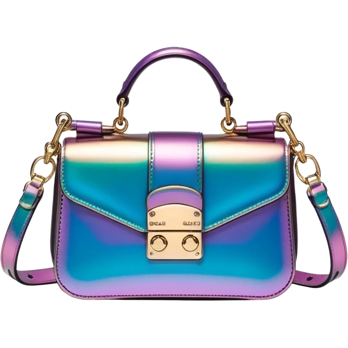 Dolce and Gabbana colorshifting vivid, bold cyberpunk color and style mini bag  emoji