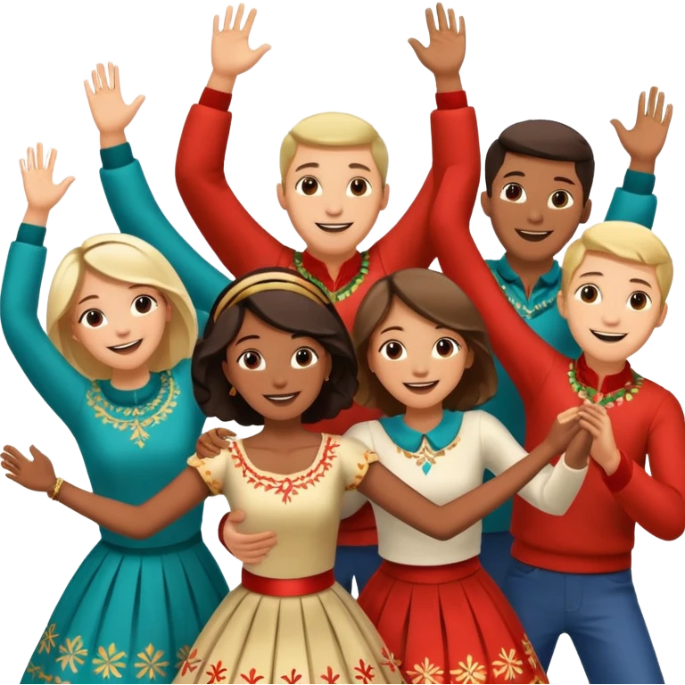 I want an emoji with people making a “horă” emoji