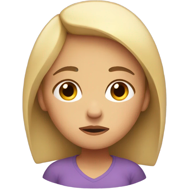 Girl who is exhausted emoji