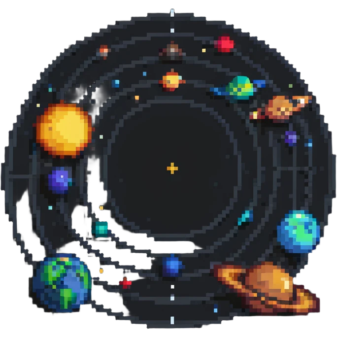 pixel art solar system emoji